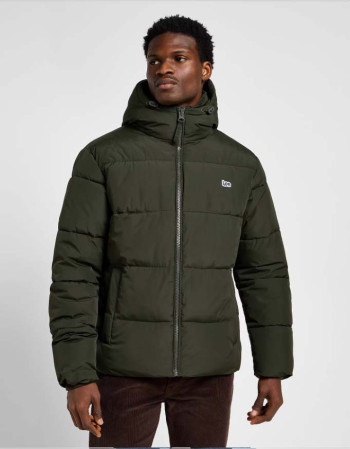 detail PUFFER JACKET OLIVE NIGHT